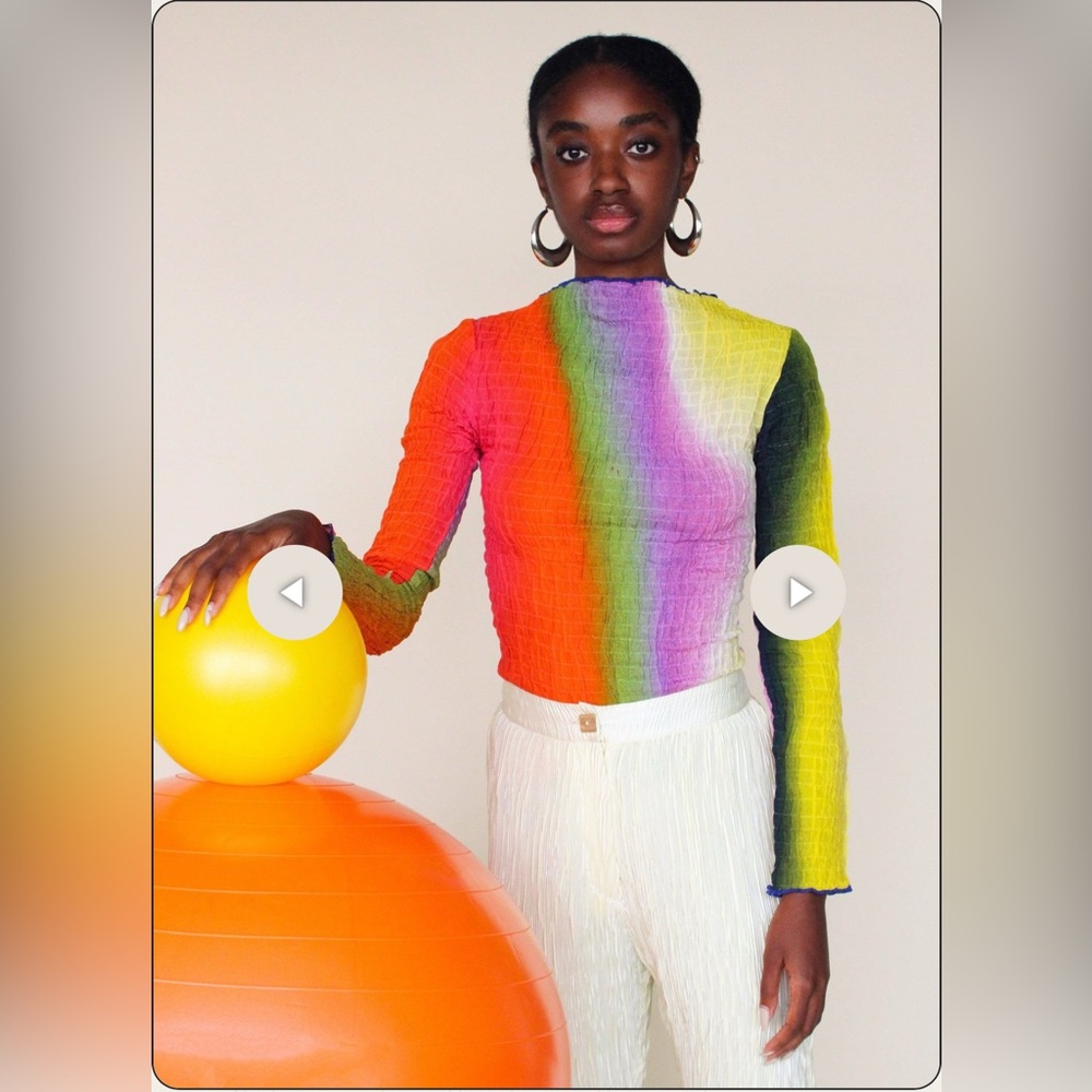 Garmentory X Tyler McGillivary || Lucia Top In Multi Color || Size Small